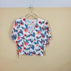 The Good Jane Coconut Tropical Lea Top Size S